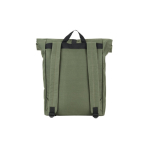 Multi-purpose roll-top backpack for 17.3” laptop dark green colour second view