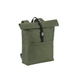 Multi-purpose roll-top backpack for 17.3” laptop dark green colour