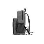 Recycled polyester picnic cooler backpack with utensils dark grey colour fourth view
