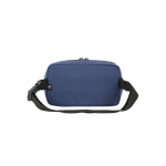 Recycled polyester bum bag with lining and two compartments blue colour second view