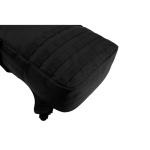 Recycled polyester military-style backpack with straps and badge black colour eighth view
