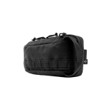 Recycled polyester bum bag with lining and adjustable straps black colour third view