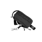 Recycled polyester bum bag with lining and adjustable straps black colour sixth view