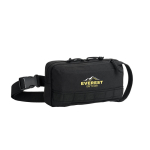 Recycled polyester bum bag with lining and adjustable straps black colour image with logo