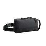 Recycled polyester bum bag with lining and adjustable straps black colour
