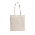 Natural recycled cotton-polyester shopping bag with handles, 150 g/m2 various colours