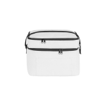 Recycled polyester thermal bag with adjustable strap, 12L white colour first view