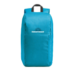 Multi-purpose backpack with padded back and straps, 10L capacity light blue colour image with logo