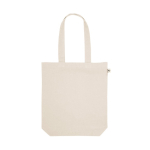Recycled cotton-polyester bag with long handles, 280 g/m2 natural colour first view