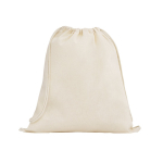 Natural drawstring backpack made entirely of cotton, 140 g/m2 natural colour