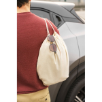 Natural drawstring backpack made entirely of cotton, 140 g/m2 still life view