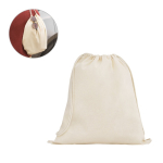 Natural drawstring backpack made entirely of cotton, 140 g/m2 various colours