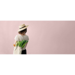 Natural cotton shopping bag with long handles, 220 g/m2 still life view