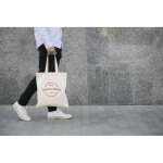 Versatile natural cotton-polyester bag with handles, 140 g/m2 still life view