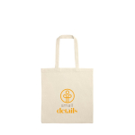 Shopping bag made entirely of cotton, 140 g/m2 natural colour image with logo