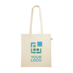 Organic cotton shopping bag with long handles, 140 g/m2 main view