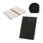 Recycled felt notebook with semi-hard cover, A5 lined pages various colours