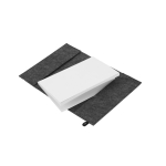 Notepad with recycled felt cover, A5 lined pages dark grey colour fifth view