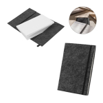Notepad with recycled felt cover, A5 lined pages various colours