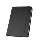 Partially recycled hardcover notebook, A5 lined pages black colour first view