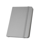 Partially recycled hardcover notebook, A5 lined pages grey colour