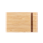Bamboo phone stand with two slots on each side natural colour second view