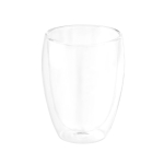 Double-wall air-insulated glass cup, 350 ml transparent colour
