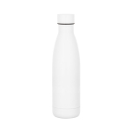 Stainless steel thermal bottle with leak-proof lid, 520 ml white colour