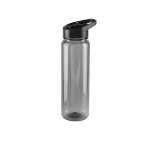 Translucent glossy RPET sports bottle, 750 ml black colour