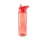 Translucent glossy RPET sports bottle, 750 ml red colour first view