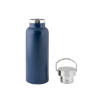 Partially recycled stainless steel bottle, 810 ml navy-blue colour second view