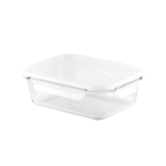 Airtight borosilicate glass lunchbox, 1L capacity white colour first view