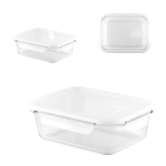 Airtight borosilicate glass lunchbox, 1L capacity various colours