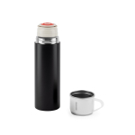 Double-wall stainless steel bottle with matte finish, 490 ml black colour