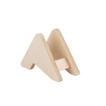 Plywood stand with 6 cork coasters natural colour third view