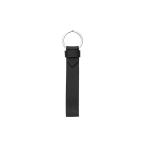 Elegant PU keyring with metal ring and kraft paper box black colour first view
