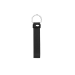 Elegant PU keyring with metal ring and kraft paper box black colour second view