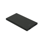 Slim and durable stainless steel power bank, 5,000 mAh black colour