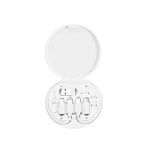 Ultra-fast charging cable with adapter set in recycled ABS white colour first view