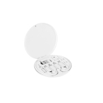 Ultra-fast charging cable with adapter set in recycled ABS white colour