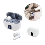 Recycled ABS wireless earphones with 4 hours of battery life various colours