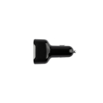 Ultra-fast car charger adapter with two USB ports black colour first view