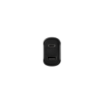 Ultra-fast car charger adapter with two USB ports black colour second view