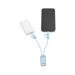 6-in-1 cable made from recycled material with faded texture multicolour colour second view