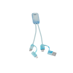 6-in-1 cable made from recycled material with faded texture multicolour colour