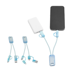 6-in-1 cable made from recycled material with faded texture various colours