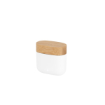 Wireless earphones with bamboo lid and 5 hours of battery life white colour second view