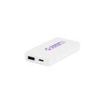 Extra-small external battery with 4,000 mAh capacity white colour image with logo
