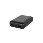 Eco-friendly power bank with charge indicator, 10,000 mAh black colour