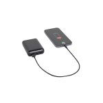 Eco-friendly power bank with charge indicator, 10,000 mAh black colour third view